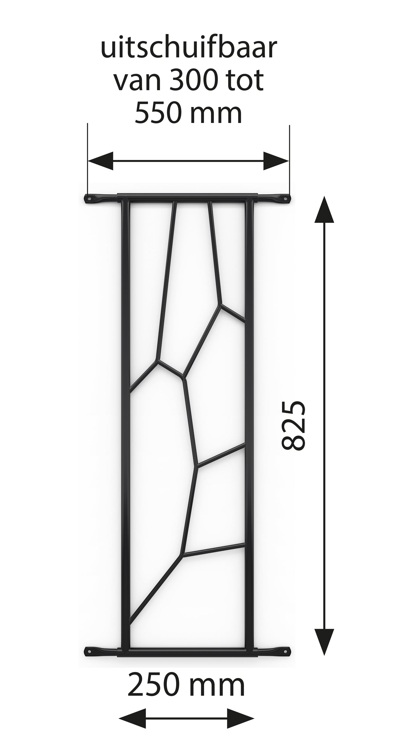 SecuBar Siertralie Deco 2 - Op het kozijn -Blackline