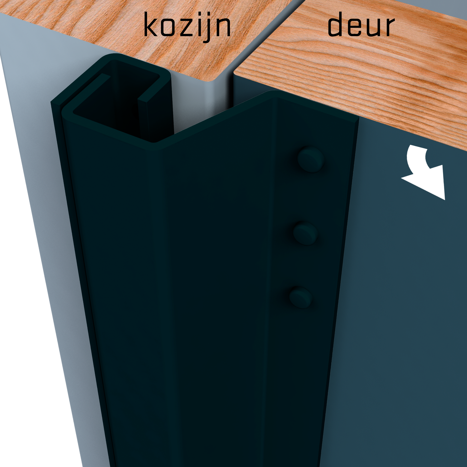 SecuStrip Anti-Inbraakstrip Plus - Achterdeur - terugligging 0-6 mm- Blackline