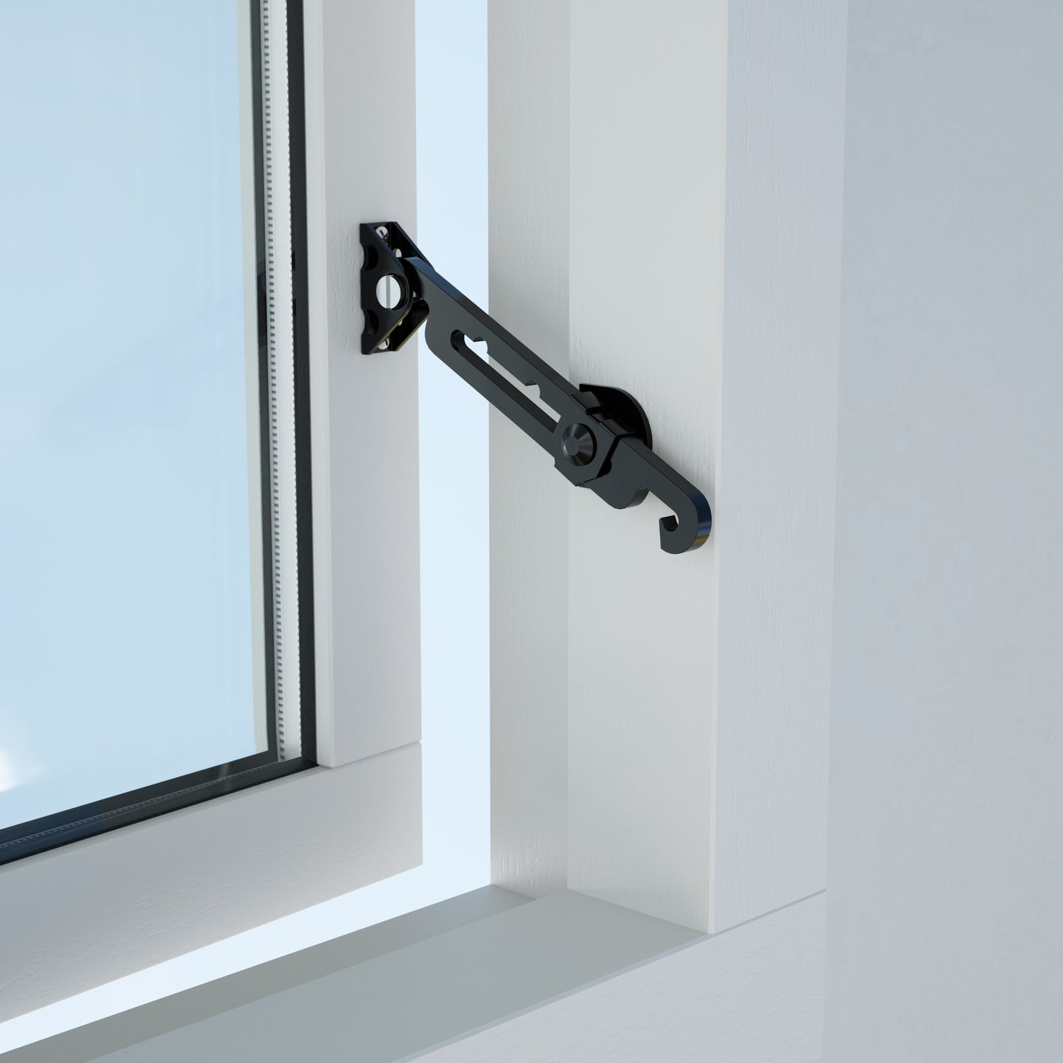 SecuMax Raamuitzetter 720 - Buitendraaiend -Blackline