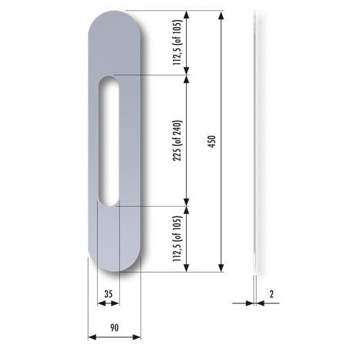 SecuMax Anti-Manipulatieplaat - 35x240mm