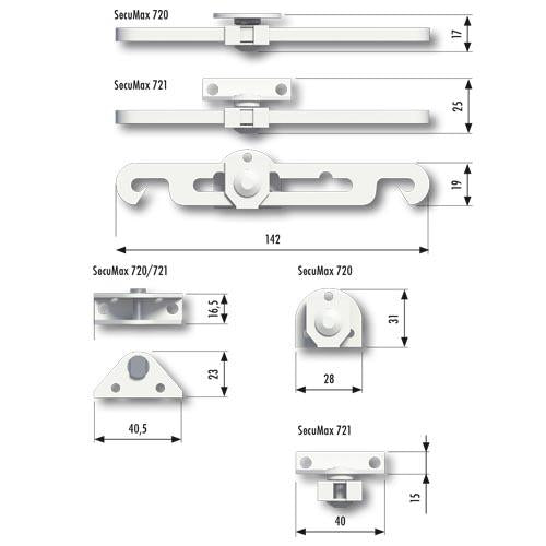 SecuMax Raamuitzetter 720 - Buitendraaiend