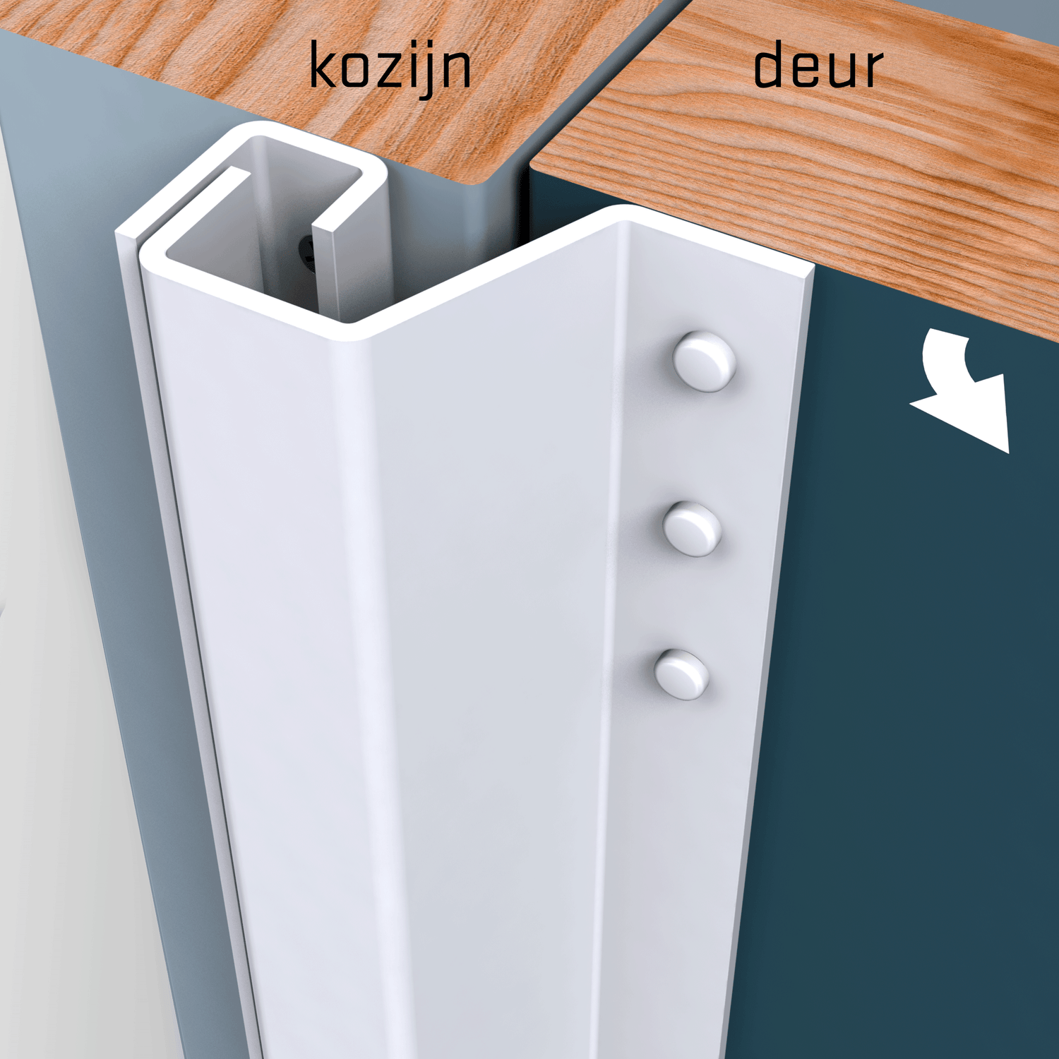 SecuStrip Anti-Inbraakstrip Plus - Raam Buitendraaiend - terugligging 14-20 mm