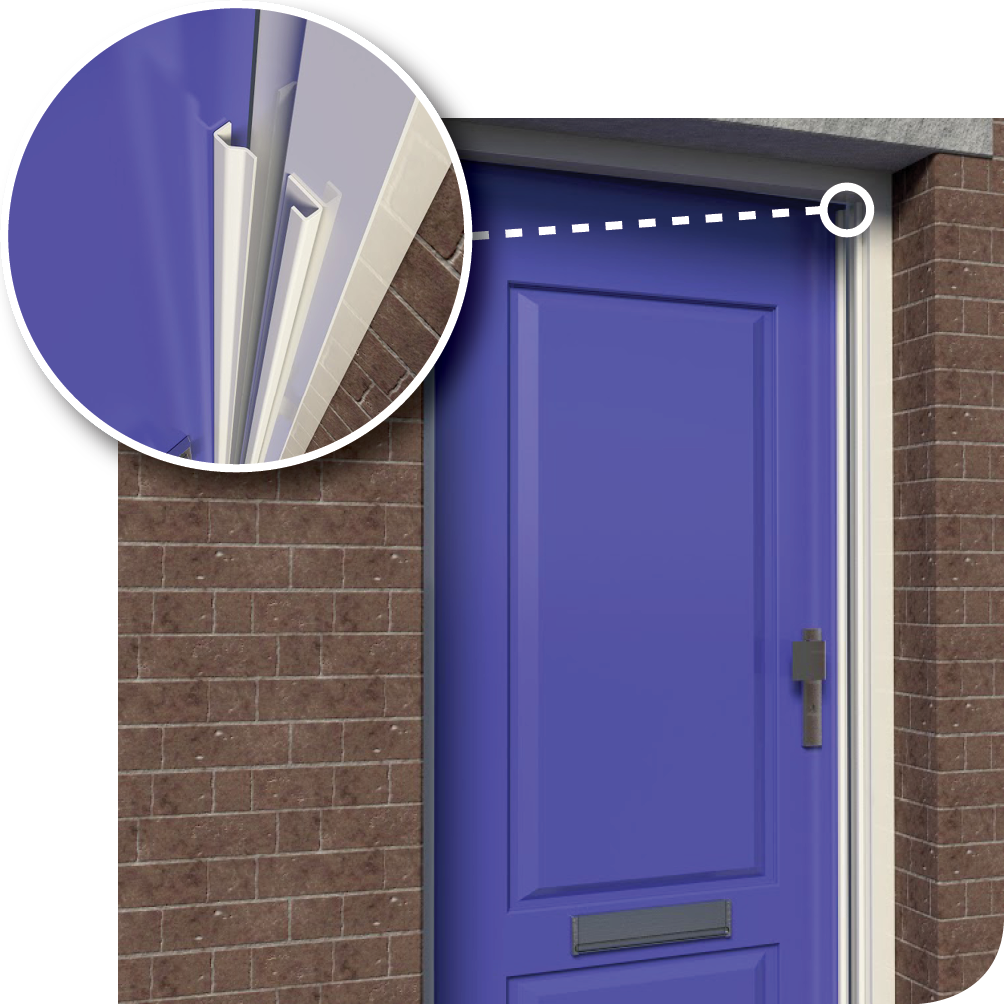 SecuStrip Anti-Inbraakstrip Plus - Voordeur- Grondverf