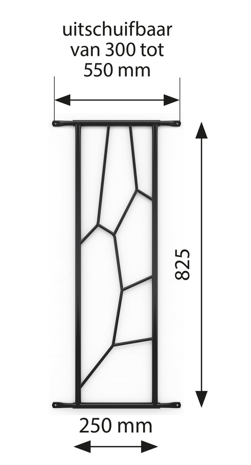 SecuBar Siertralie Deco 2 - Op het kozijn -Blackline